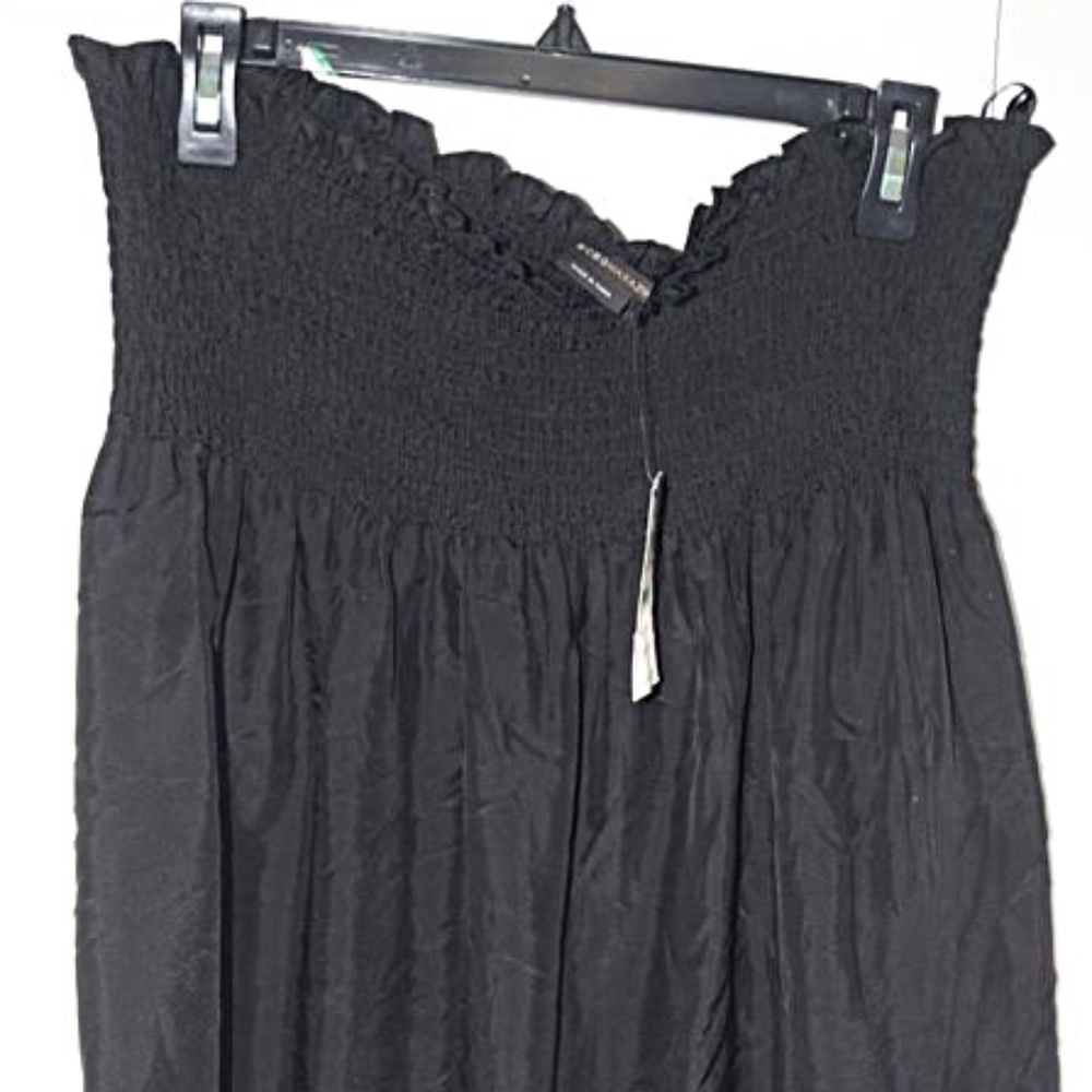 BCBGMaxAzria Black Silk Strapless Dress, Sz Lg - Picture 5 of 8